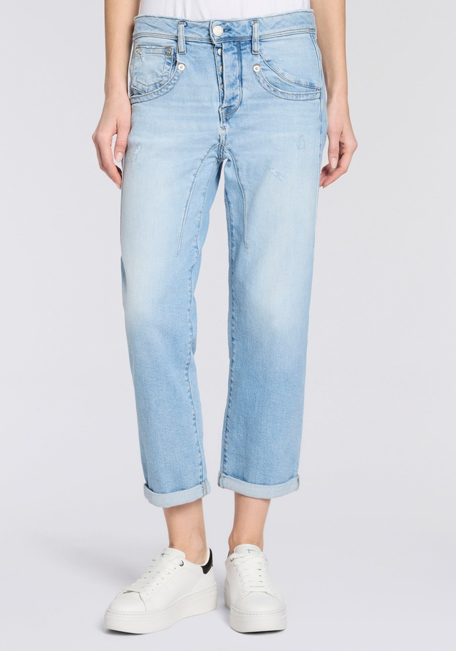 Herrlicher Boyfriend-Jeans »Shyra Tap Denim« High Waist mit Umschlagsaum