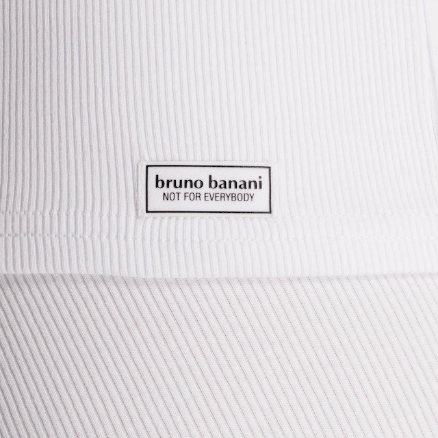 Bruno Banani T-Shirt »FINE RIB« mit Rundhalsausschnitt, Cotton-Mix, elastisch