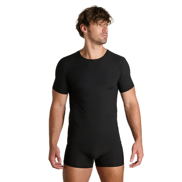 Bruno Banani Rundhalsshirt »ANTISTRESS« Kurzarm, Rundhalsausschnitt, Cotton-Mix