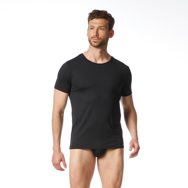 Bruno Banani Rundhalsshirt »CHECK LINE 2.0« hüftbedeckend, elastisch