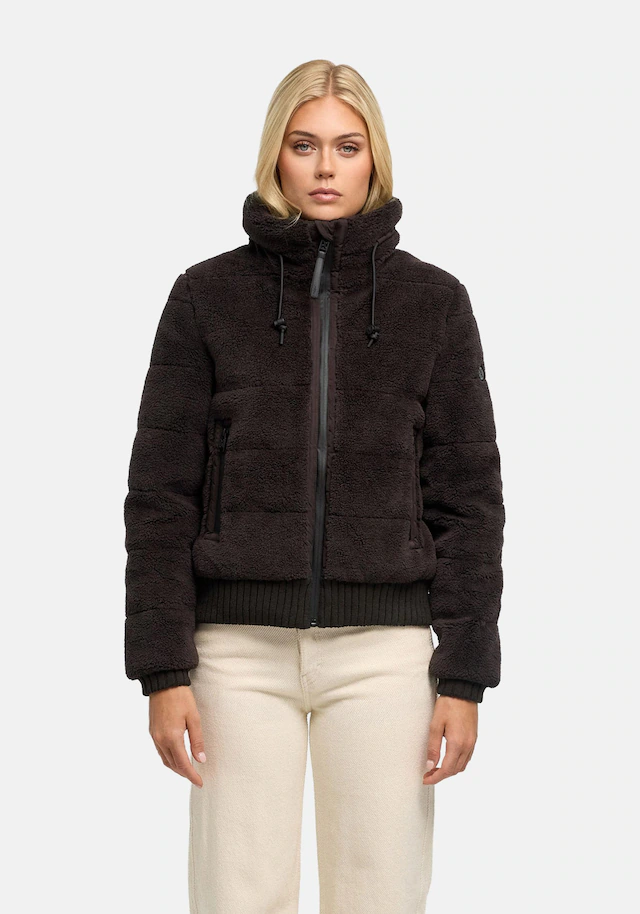 Navahoo Plüschjacke »Schneepuder 14« ohne Kapuze warme Damen Teddyjacke für den Winter