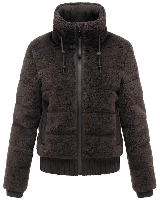 Navahoo Plüschjacke »Schneepuder 14« ohne Kapuze warme Damen Teddyjacke für den Winter