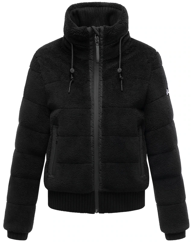 Navahoo Plüschjacke »Schneepuder 14« ohne Kapuze warme Damen Teddyjacke für den Winter