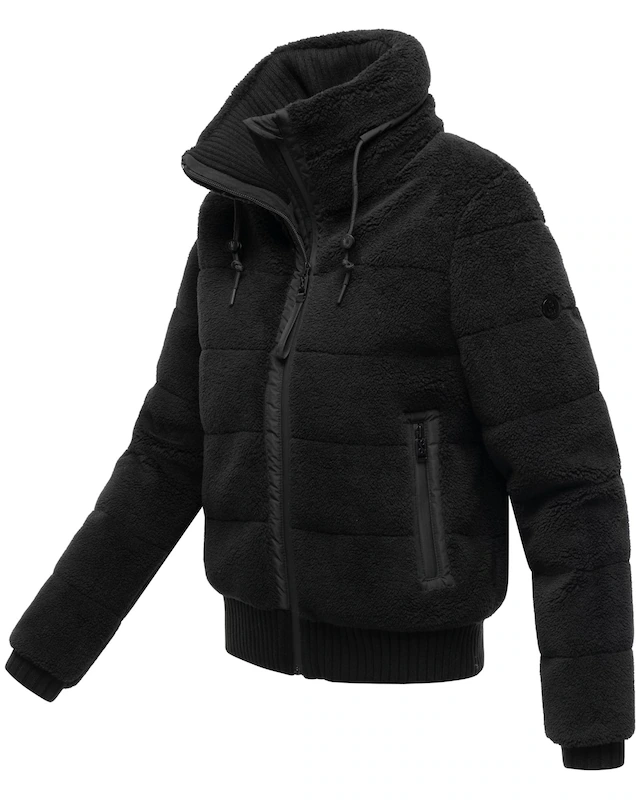 Navahoo Plüschjacke »Schneepuder 14« ohne Kapuze warme Damen Teddyjacke für den Winter