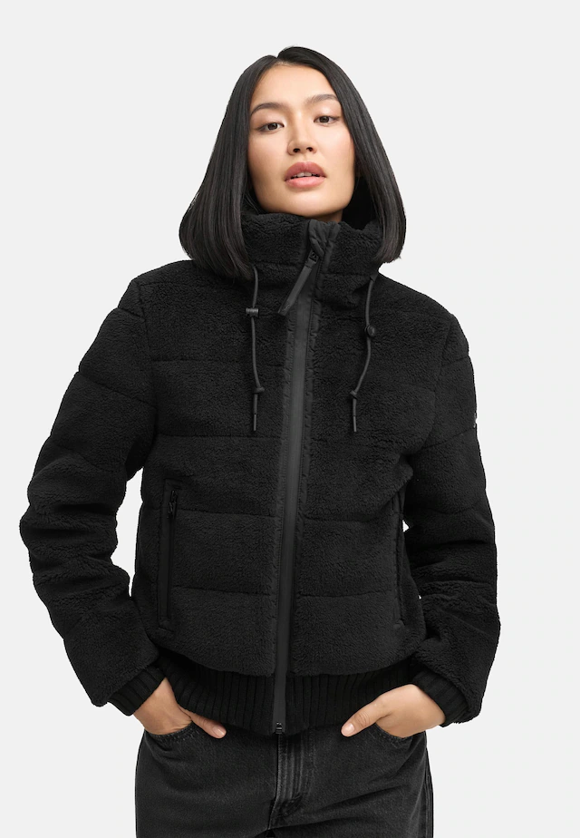 Navahoo Plüschjacke »Schneepuder 14« ohne Kapuze warme Damen Teddyjacke für den Winter