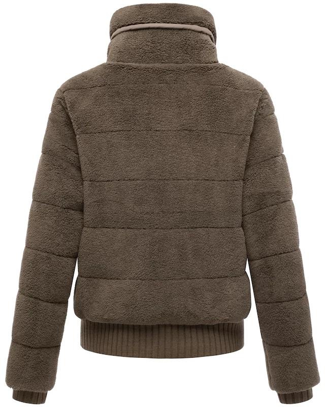 Navahoo Plüschjacke »Schneepuder 14« ohne Kapuze warme Damen Teddyjacke für den Winter