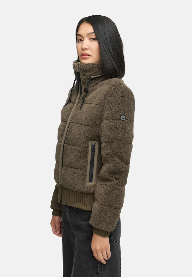 Navahoo Plüschjacke »Schneepuder 14« ohne Kapuze warme Damen Teddyjacke für den Winter