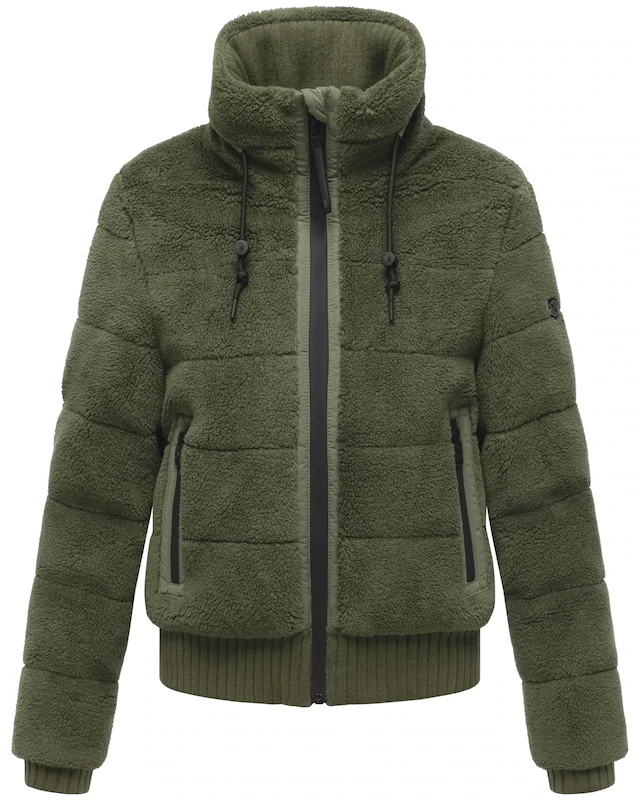 Navahoo Plüschjacke »Schneepuder 14« ohne Kapuze warme Damen Teddyjacke für den Winter