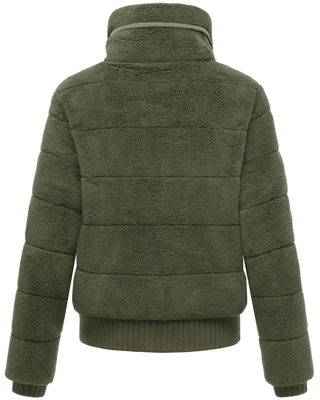 Navahoo Plüschjacke »Schneepuder 14« ohne Kapuze warme Damen Teddyjacke für den Winter