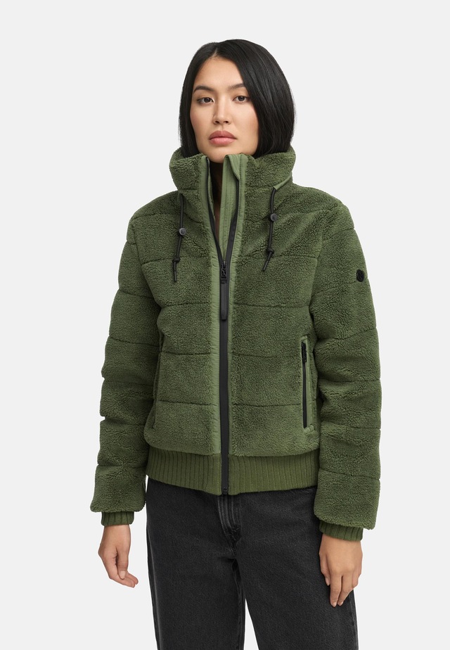Navahoo Plüschjacke »Schneepuder 14« ohne Kapuze warme Damen Teddyjacke für den Winter