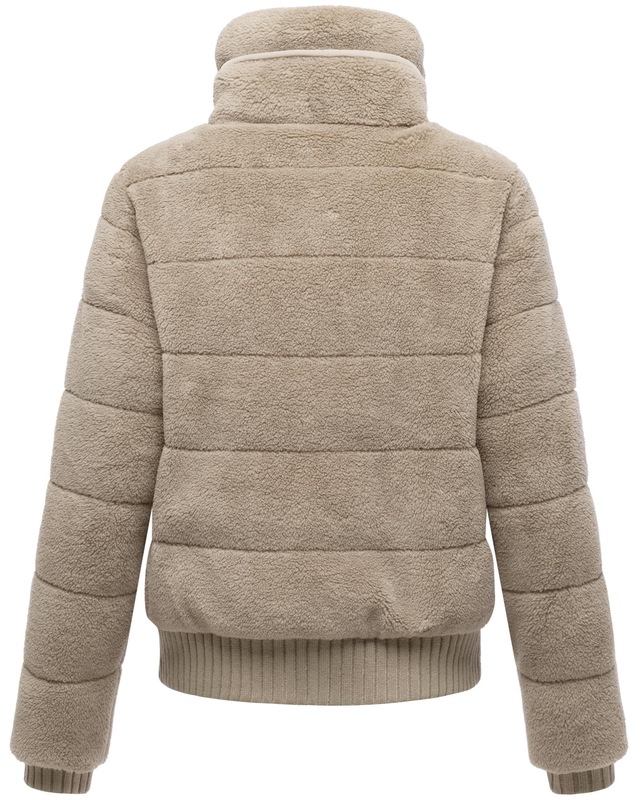 Navahoo Plüschjacke »Schneepuder 14« ohne Kapuze warme Damen Teddyjacke für den Winter