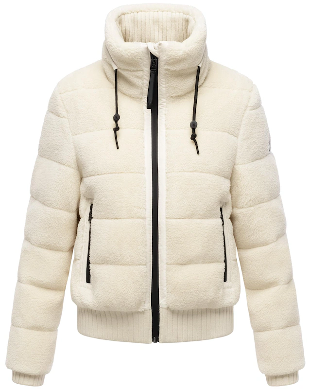 Navahoo Plüschjacke »Schneepuder 14« ohne Kapuze warme Damen Teddyjacke für den Winter