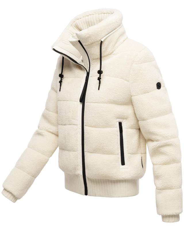 Navahoo Plüschjacke »Schneepuder 14« ohne Kapuze warme Damen Teddyjacke für den Winter