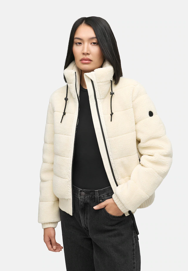 Navahoo Plüschjacke »Schneepuder 14« ohne Kapuze warme Damen Teddyjacke für den Winter