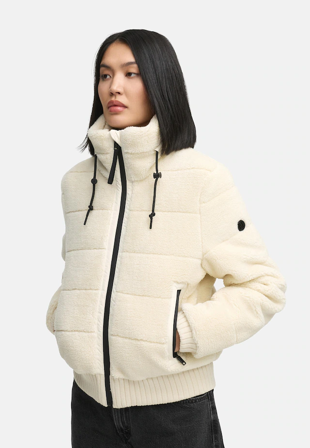 Navahoo Plüschjacke »Schneepuder 14« ohne Kapuze warme Damen Teddyjacke für den Winter