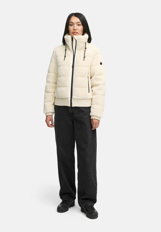 Navahoo Plüschjacke »Schneepuder 14« ohne Kapuze warme Damen Teddyjacke für den Winter