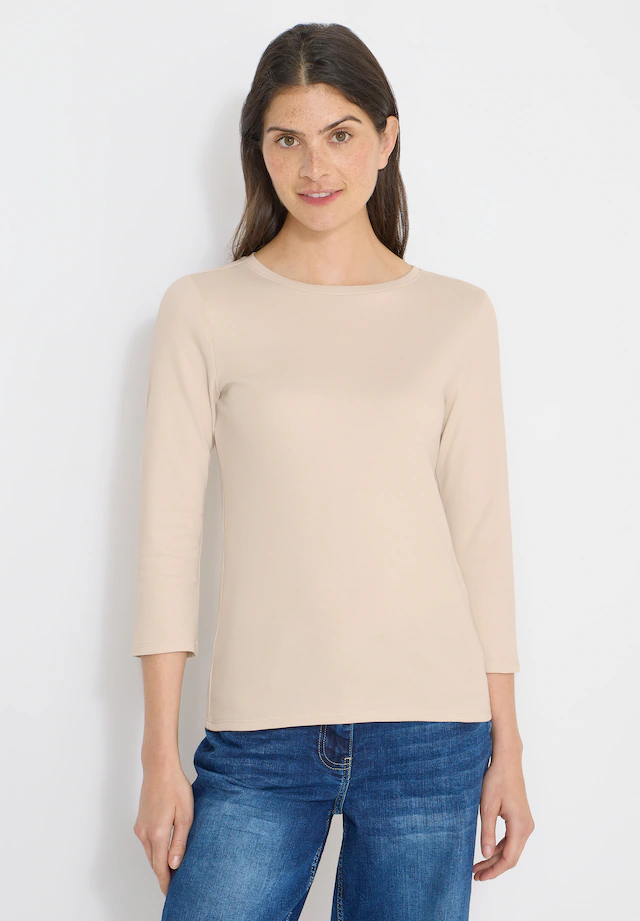 Cecil 3/4-Arm-Shirt aus reiner Baumwolle