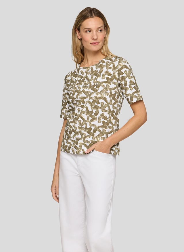 Rabe Rundhalsshirt mit Allover-Muster