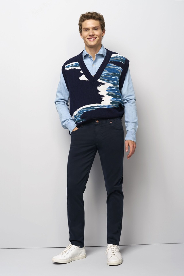 MEYER Chinos »M5 Five 9-6106« in Premium Satin M5 Serie