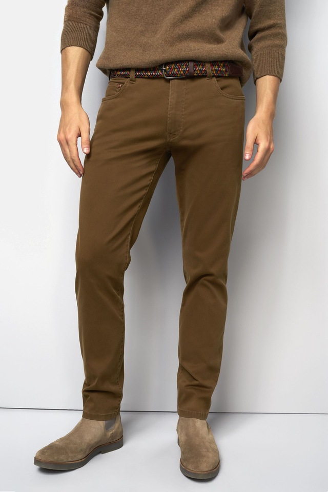 MEYER Chinos »M5 Five 9-6106« in Premium Satin M5 Serie