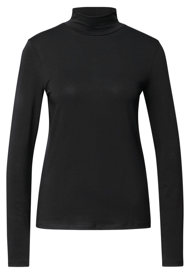 STREET ONE STUDIO Langarmshirt aus Baumwolle mit Stretchante