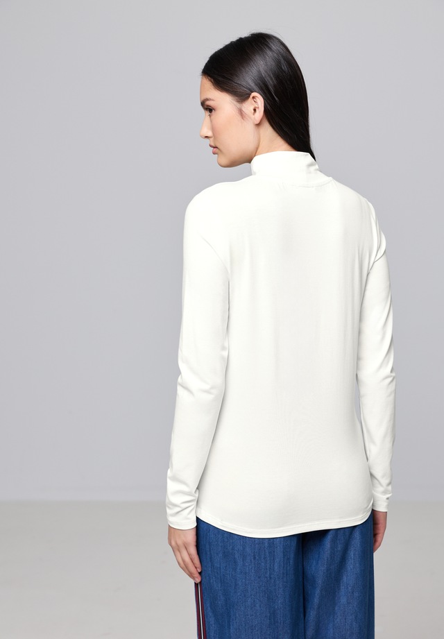 STREET ONE STUDIO Langarmshirt aus Baumwolle mit Stretchante