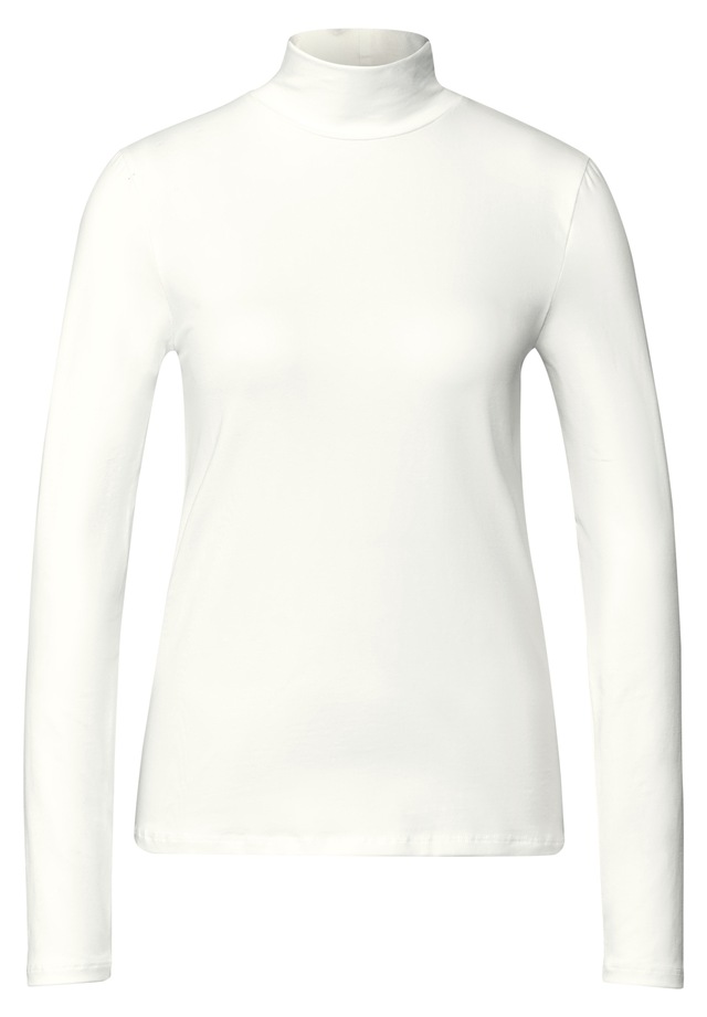 STREET ONE STUDIO Langarmshirt aus Baumwolle mit Stretchante