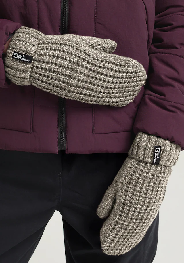 Jack Wolfskin Fäustlinge »MEDLEY KNIT MITTEN W« Strick-Fäustlinge, warm, mit Fleece-Futter