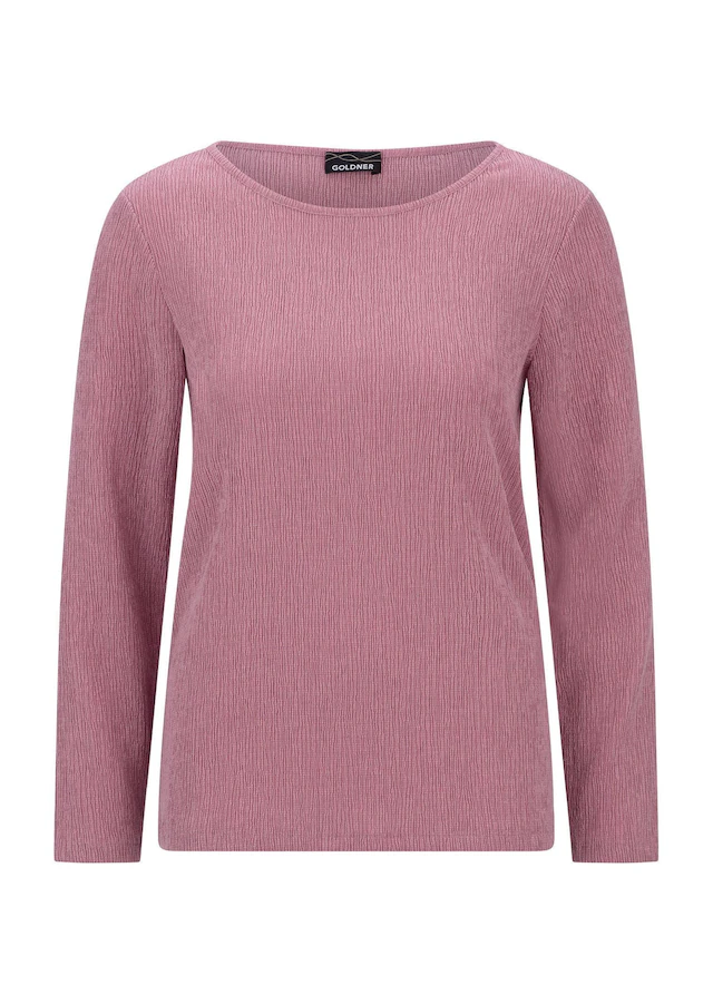 GOLDNER Langarmshirt »Langarm Melange Jersey-Oberteil« U-Boot-Ausschnitt