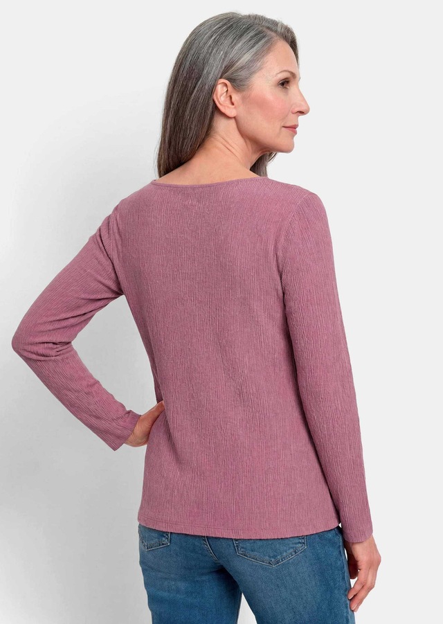 GOLDNER Langarmshirt »Langarm Melange Jersey-Oberteil« U-Boot-Ausschnitt