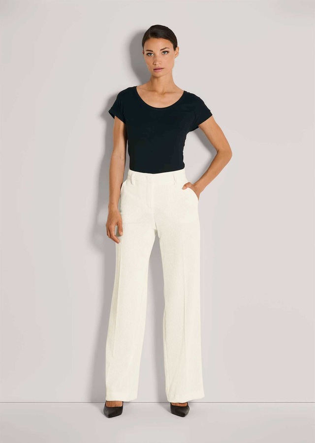 MADELEINE Cordhose »Cordhose Weite Cordhose mit Bügelfalten« Weite Cordhose mit Bügelfalte