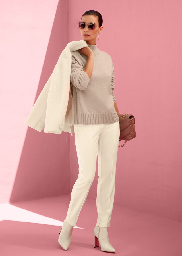 MADELEINE Stoffhose »Schlupfhose Slim Fit Stretchhose mit Biesen« abgesteppte Biese