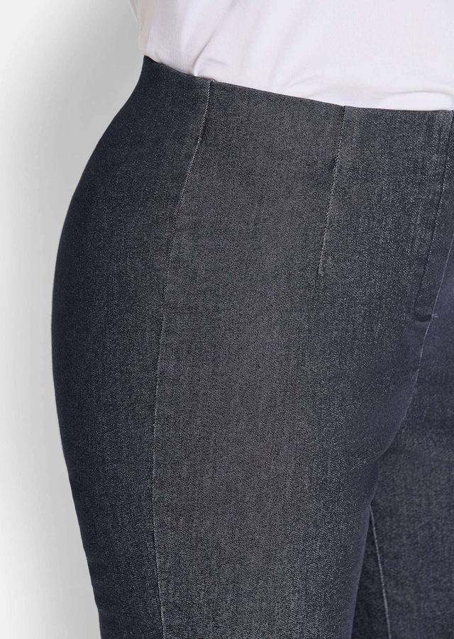 GOLDNER Chinohose »Jerseyhose mit Schlupfbund« Reissverschluß-Optik