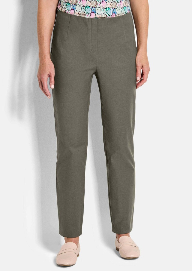 GOLDNER Chinohose »Jerseyhose mit Schlupfbund« Reissverschluß-Optik