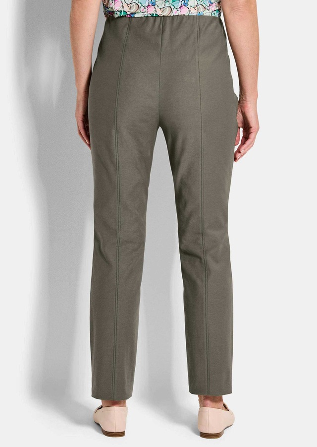 GOLDNER Chinohose »Jerseyhose mit Schlupfbund« Reissverschluß-Optik