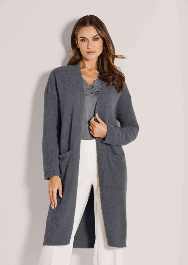 MADELEINE Langmantel »Strickjacke Eleganter Glattstrick-Mantel«