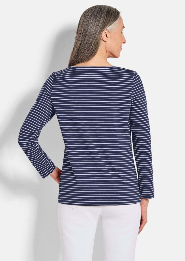 GOLDNER Kurzarmshirt »Langarm 3er-Baumwollshirt-Set« U-Boot-Ausschnitt