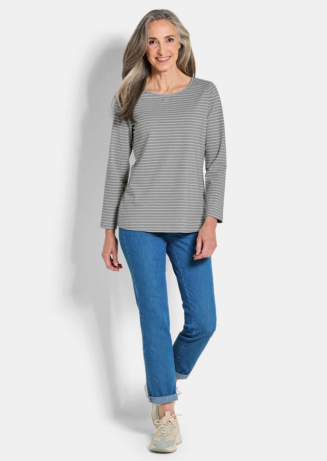 GOLDNER Kurzarmshirt »Langarm 3er-Baumwollshirt-Set« U-Boot-Ausschnitt