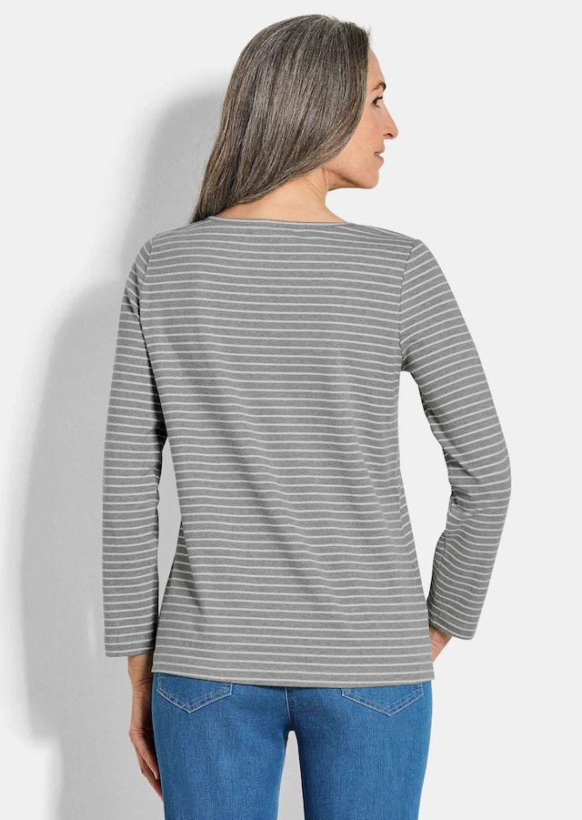 GOLDNER Kurzarmshirt »Langarm 3er-Baumwollshirt-Set« U-Boot-Ausschnitt