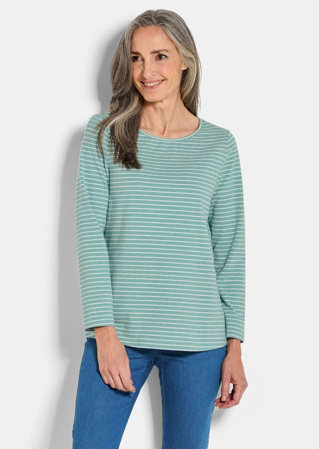 GOLDNER Kurzarmshirt »Langarm 3er-Baumwollshirt-Set« U-Boot-Ausschnitt