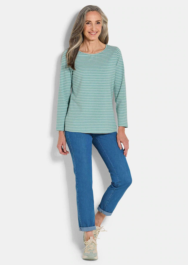 GOLDNER Kurzarmshirt »Langarm 3er-Baumwollshirt-Set« U-Boot-Ausschnitt