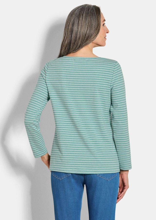 GOLDNER Kurzarmshirt »Langarm 3er-Baumwollshirt-Set« U-Boot-Ausschnitt
