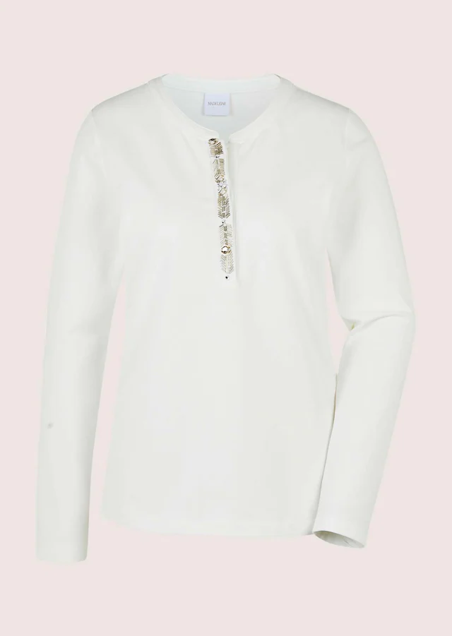 MADELEINE Langarmshirt »Blusenshirt Elegantes Shirt mit Schmucksteinen«