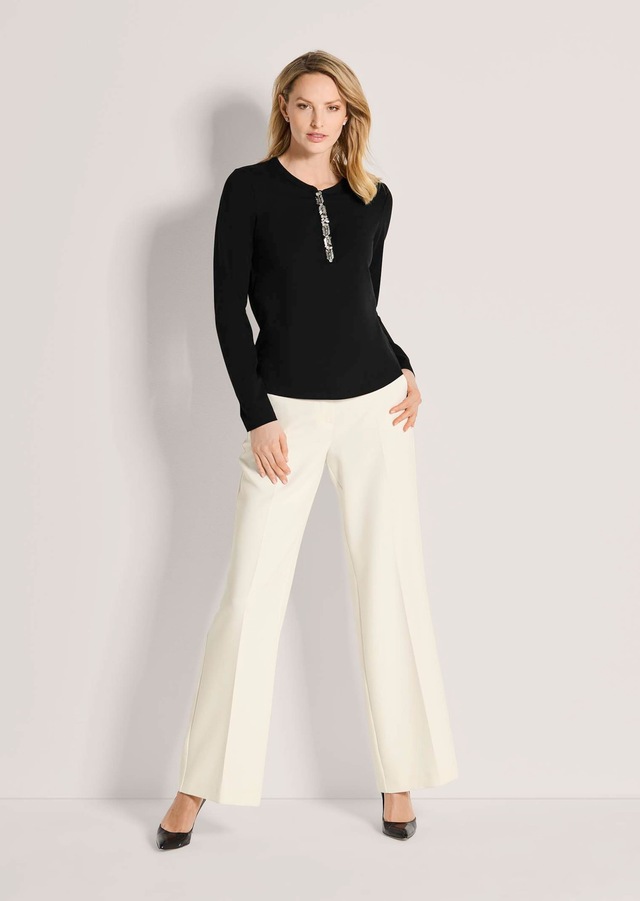 MADELEINE Langarmshirt »Blusenshirt Elegantes Shirt mit Schmucksteinen«