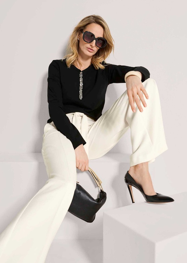 MADELEINE Langarmshirt »Blusenshirt Elegantes Shirt mit Schmucksteinen«