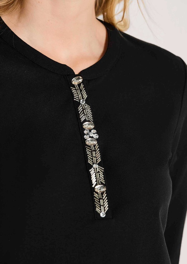 MADELEINE Langarmshirt »Blusenshirt Elegantes Shirt mit Schmucksteinen«