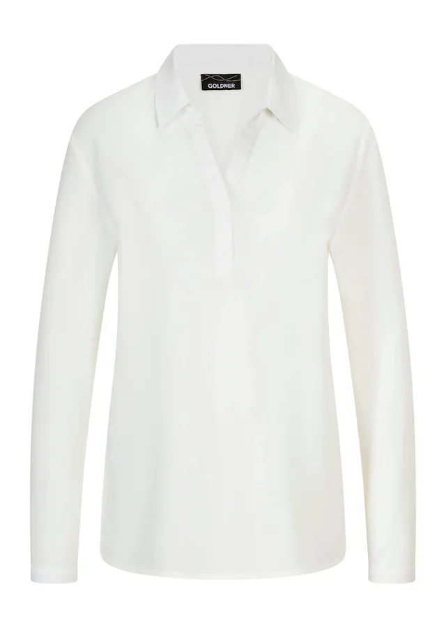 GOLDNER Klassische Bluse »Zeitlose Viskosebluse mit Hemdkragen« Hemdkragen