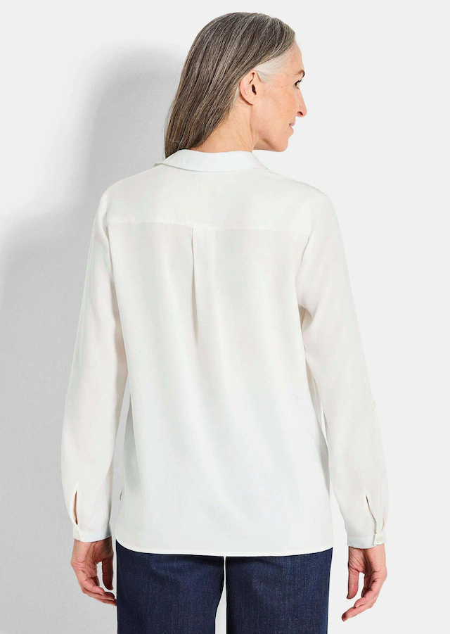 GOLDNER Klassische Bluse »Zeitlose Viskosebluse mit Hemdkragen« Hemdkragen
