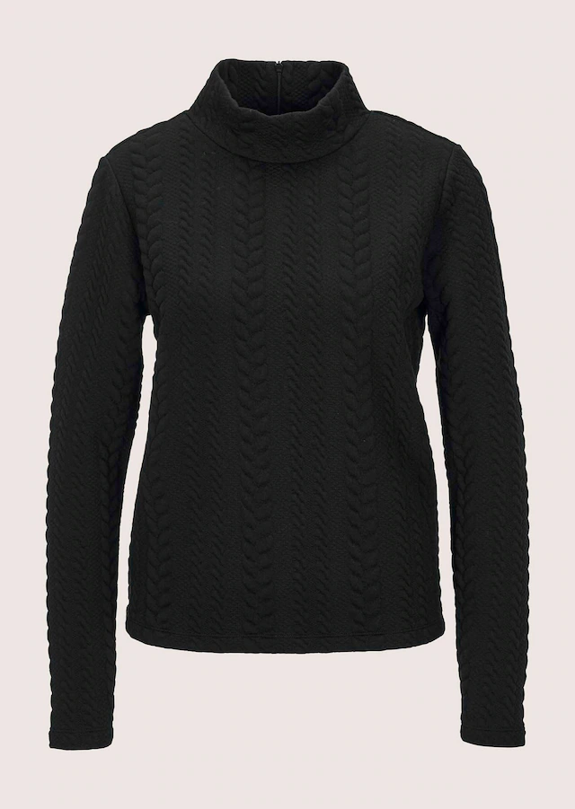 MADELEINE Langarmshirt »Sweatshirt Sweatshirt mit Zopfstruktur« Zopfstruktur