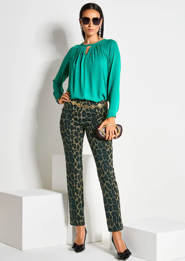 MADELEINE Leggings »Leggings Gerade Jersey-Leggings mit Animal-Print«